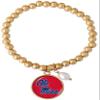 From the Heart Enterprises Ole Miss Rebels Diana Gold and Pearl Stretch Bead Bracelet Jewelry Mississippi view 1