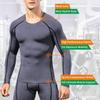 Men's Compression Shirts Long Sleeve, Base-Layer Quick Dry Workout T Shirts Sports Running Tops for Gym Grey view 4