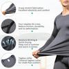 Men's Compression Shirts Long Sleeve, Base-Layer Quick Dry Workout T Shirts Sports Running Tops for Gym Grey view 3