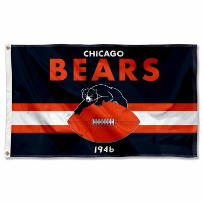 Bears Throwback Vintage Retro 3x5 Banner Flag