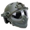 N C Tactical PJ Airsoft Fast Helmet F22, Full Face Protection with Detachable Mask and Goggles, Outdoor Riding Helmet. OD view 4