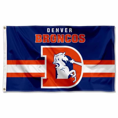 Broncos Throwback Vintage Retro 3x5 Banner Flag