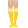 American Trends Womens Athletic Socks Outdoor Sports Yellow Running Training Socks Casual Tube Socks 1 Pack Yellow White view 2