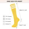 American Trends Womens Athletic Socks Outdoor Sports Yellow Running Training Socks Casual Tube Socks 1 Pack Yellow White view 4