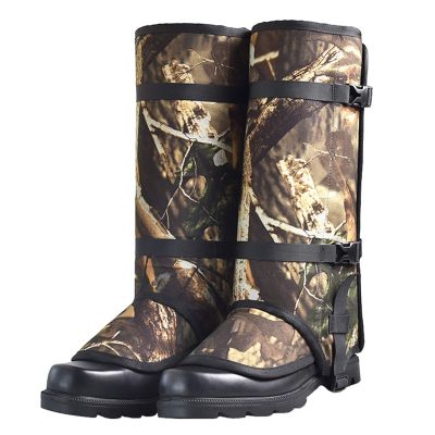 Leg Gaiters Short Snow Leg Gaiters Leggings, Camouflage Outdoor Hiking Leggings Mudguard Leggings, Hiking, Wild Hunting and Riding Anti-snake Bites (Color : A, Size : One size)