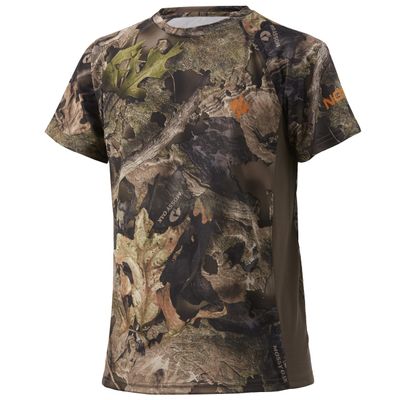 Nomad Unisex-Child Standard Pursuit Camo Long Sleeve Hunting Shirt W/Sun Protection, Mossy Oak Droptine, X-Large