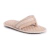 DARLENE MICRO CHENILLE THONG SLIPPERS - HONEY WHEAT, SIZE L view 1