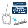 MarineNow 13 lb Folding Box Anchor for Boats Up to 24 FT, Cube Square Design, Hot-Dipped Galvanized Steel, Easy Set and Retrieval, Compact Storage, Corrosion Resistant, No Chain Required view 4