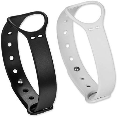 Replacement Band for Misfit Shine Wristband 2 Pcs Sport Fitness Wrist Strap Activity Bracelet with Clasp - Black and White