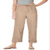 Woman Within Plus Size Tall The Boardwalk Pant - 18 T, New Khaki view 1
