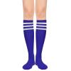 American Trends Womens Athletic Socks Blue Outdoor Sports Running Training Socks Casual Tube Socks 1 Pack Blue White view 2