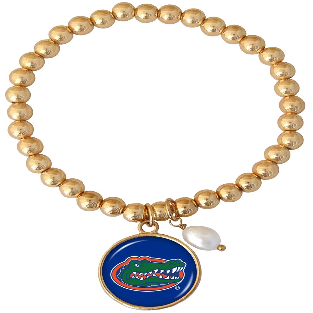 From the Heart Enterprises Florida Gators Diana Gold and Pearl Stretch Bead Bracelet Jewelry UF