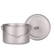 Lixada 1100ml/2800ml Titanium Pot Ultralight Portable Hanging Pot with Lid and Foldable Handle Outdoor Camping Hiking Backpacking (2800ml) view 2