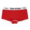 easyforever Women's Cotton Underwear Sport Workout Gym Knickers Panties Athletic Mid Waist Shorts Briefs Red L view 4