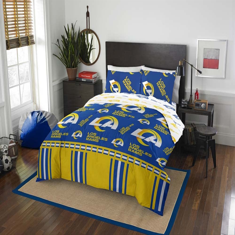 Northwest NFL Los Angeles Rams Bed in a Bag Set, Queen, Rotary Legacy