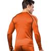 Men's Compression Shirts Long Sleeve, Base-Layer Quick Dry Workout T Shirts Sports Running Tops for Gym Orange view 2