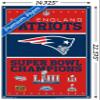 Trends International NFL New England Patriots - Champions 19 Wall Poster, 14.72" x 22.37", Premium Poster & Push Pin Bundle view 3