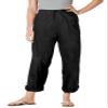 Woman Within Plus Size Tall The Boardwalk Pant - 14 T, Black view 1