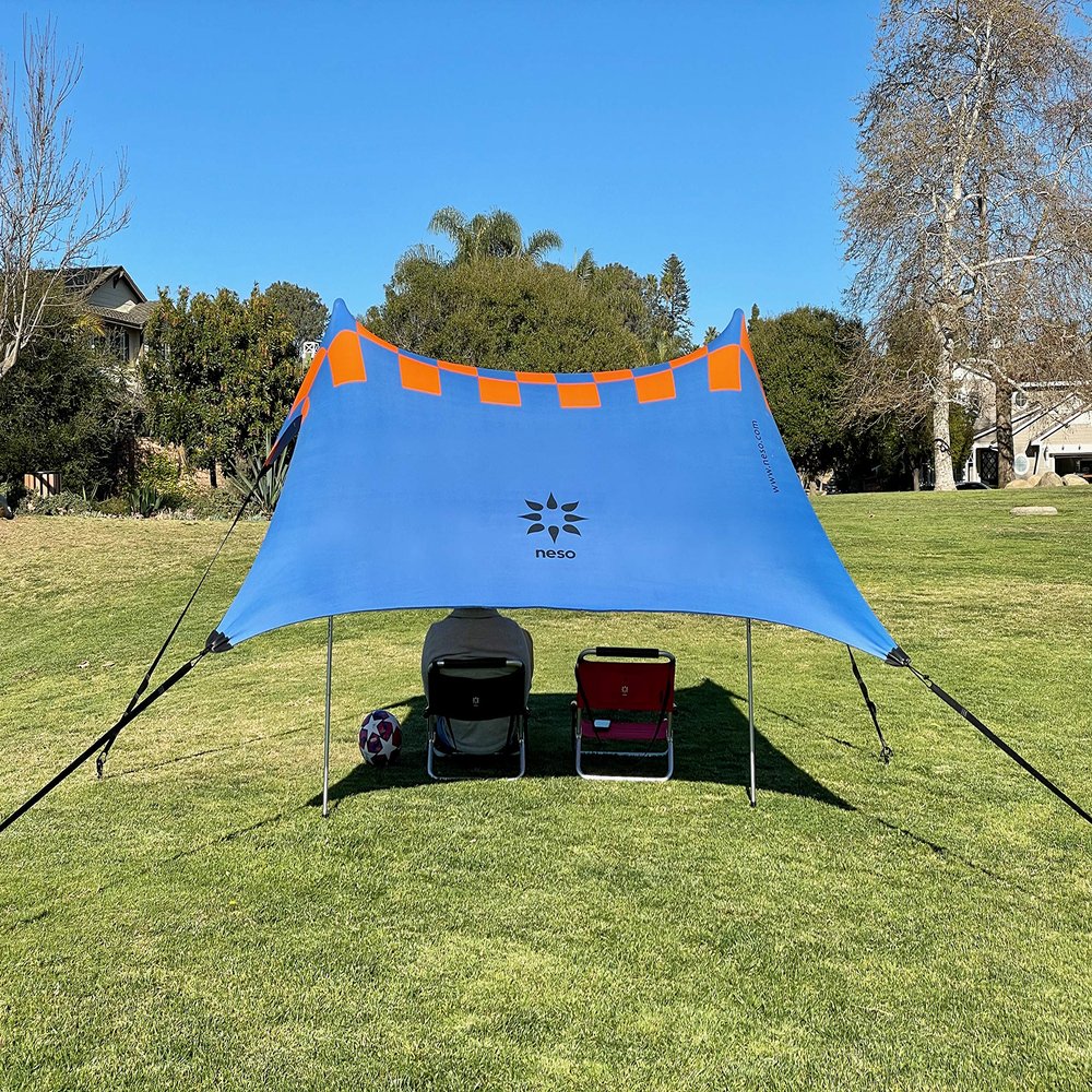 Neso Sidelines 1 Sports Tent - Lightweight and Portable Sun Shelter and Shade Tent for Outdoor Activities - Patented Reinforced Corners - UPF 50+ Sun Protection - 5.5 ft Tall, 7 x 4.5 ft - Checkers