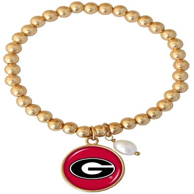 From the Heart Enterprises Georgia Bulldogs Diana Gold and Pearl Stretch Bead Bracelet Jewelry UGA