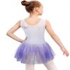 EQSJIU Skirted Gymnastics Leotards for Girls Purple 4t 5t Gradient Colors Lace Sparkles Sparkly Sequins 4-5t Little Girl Brithday Gifts view 2