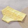 renvena Girls 2Pcs Swimsuit Dot Printed Long Sleeve Ruffled Side Camisole with Ruched Briefs Swimwear Yellow 5 view 4