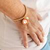From the Heart Enterprises Clemson Tigers Diana Gold and Pearl Stretch Bead Bracelet Jewelry CU view 2