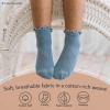 CozyWay Crew Grip Youth Socks - Non-Slip Grip Socks for Kids - Size 5-7 Years, Pink/Purple Multicolor - Pack of 12 view 4