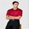 Callaway Men's Fine Line Stripe Short Sleeve Stretch Golf Polo, Moisture-Wicking, Sun Protection (Available in Big & Tall), Tango Red, Medium view 2