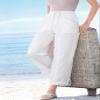 Woman Within Plus Size Tall The Boardwalk Pant - 36 T, White view 2