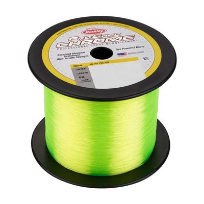 Berkley ProSpec Chrome, Hi-Vis Yellow, 40lb | 18.1kg, 5000yd | 4572m Monofilament Fishing Line, Suitable for Saltwater Environments
