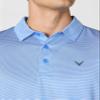 Callaway Men's Fine Line Stripe Short Sleeve Stretch Golf Polo, Moisture-Wicking, Sun Protection (Available in Big & Tall), Marina, XX-Large view 4