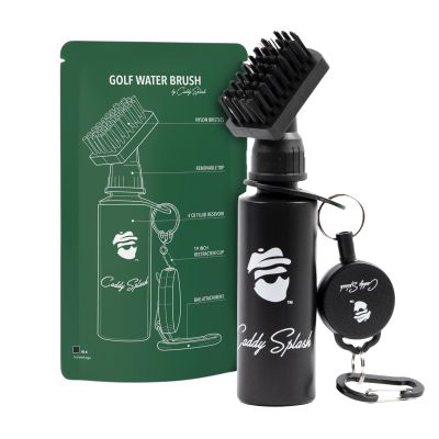 Caddy Splash Golf Club Brush Cleaner with Water  Heavy Duty Retractable Clip  Squeeze Bottle for Easy Cleaning  Nylon Bristles  Holds 4 Oz  Golf Gifts Golf Accessories for Men  USA Company