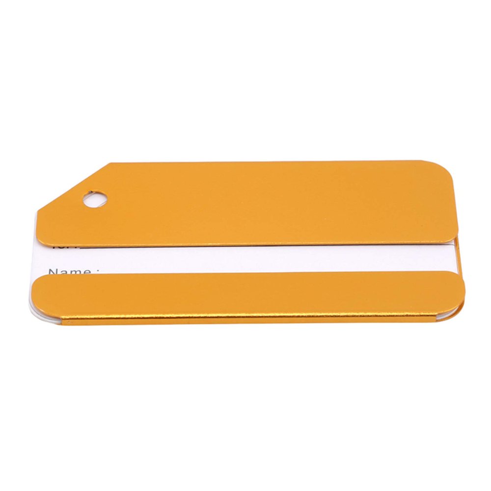Flybloom Aluminum Luggage Tags Travel Suitcase Bag Baggage Tag(Golden)