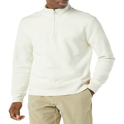 Amazon Essentials Men's Long-Sleeve Quarter-Zip Pullover Fleece Sweatshirt, Off-white, XX-Large