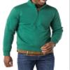 Amazon Essentials Men's Long-Sleeve Quarter-Zip Pullover Fleece Sweatshirt, Green, Medium view 1