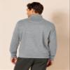 Amazon Essentials Men's Long-Sleeve Quarter-Zip Pullover Fleece Sweatshirt, Medium Grey Heather, Medium view 3