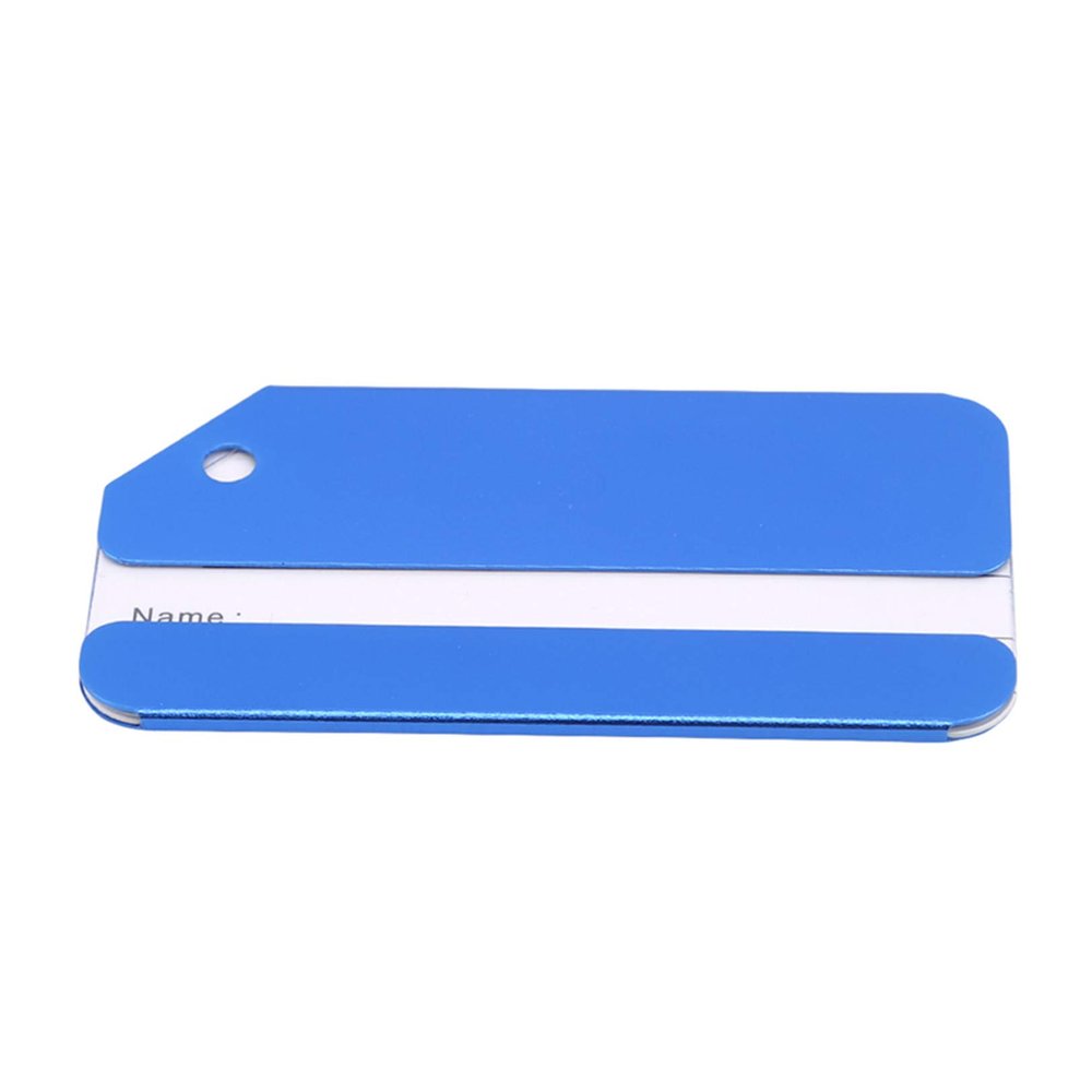 Flybloom Aluminum Luggage Tags Travel Suitcase Bag Baggage Tag(Blue)