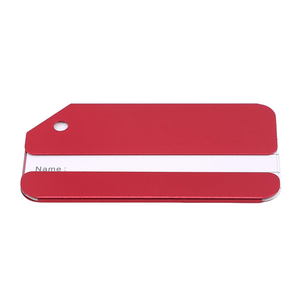 Flybloom Aluminum Luggage Tags Travel Suitcase Bag Baggage Tag(Red)