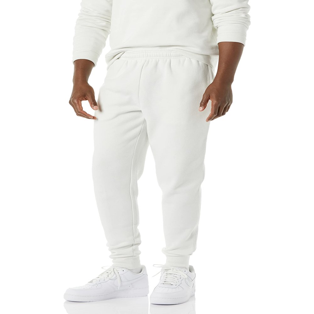 Amazon Essentials Men's Relaxed Joggers Sweatpants, Fleece, Comfortable Fit, Light Grey, XX-Large