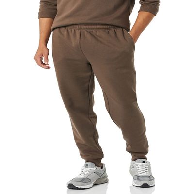 Amazon Essentials Men's Relaxed Joggers Sweatpants, Fleece, Comfortable Fit, Medium Brown, X-Large