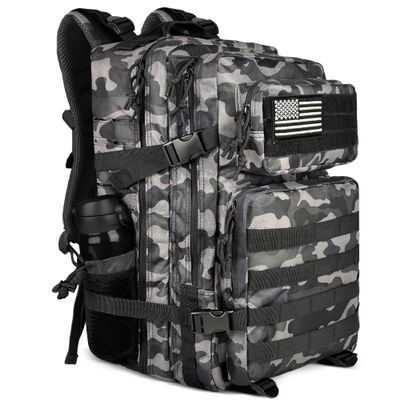 Zavothy Tactical Military Backpack for Men 40L Laptop Backpack Army Backpack 3 Day Assault Pack Molle Bag with a US Flag Patch for Hiking Gym Travel Black