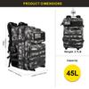 Zavothy Tactical Military Backpack for Men 40L Laptop Backpack Army Backpack 3 Day Assault Pack Molle Bag with a US Flag Patch for Hiking Gym Travel Black view 2