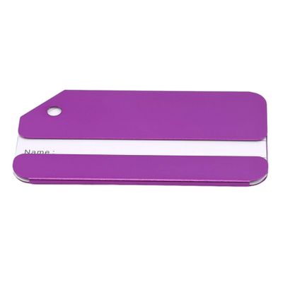 Flybloom Aluminum Luggage Tags Travel Suitcase Bag Baggage Tag(Purple)