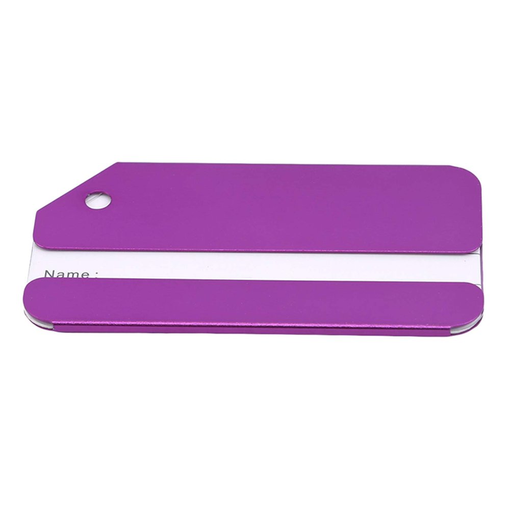 Flybloom Aluminum Luggage Tags Travel Suitcase Bag Baggage Tag(Purple)