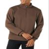 Amazon Essentials Men's Long-Sleeve Quarter-Zip Pullover Fleece Sweatshirt, Medium Brown, Small view 1