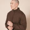Amazon Essentials Men's Long-Sleeve Quarter-Zip Pullover Fleece Sweatshirt, Medium Brown, Small view 4