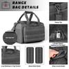WINCENT Tactical Gun Range Bag for Handguns and Ammo, Shooting Duffle Range Pistol Bag with Magazine Slots Multiple Compartments, Black view 3