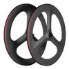 Superteam Tri-Spoke Wheelset 700c Clincher 70mm Disc Brake Road Bike 3 Spoke Wheels (Wheelset, Center-Lock) view 2