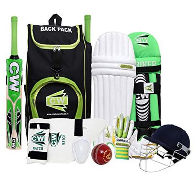 CW Bullet Left Hand Cricket Set All Age Protective Equipment Sports Gear Premium Match Cricket Set Mens, Youth, Unisex Cricket Kit Left Hand Kit Unisex Cricket Kits Cricket Gift Set Size 4